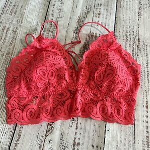 Pink bralette in a beautiful coral color